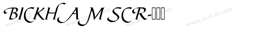 BICKHAM SCR字体转换